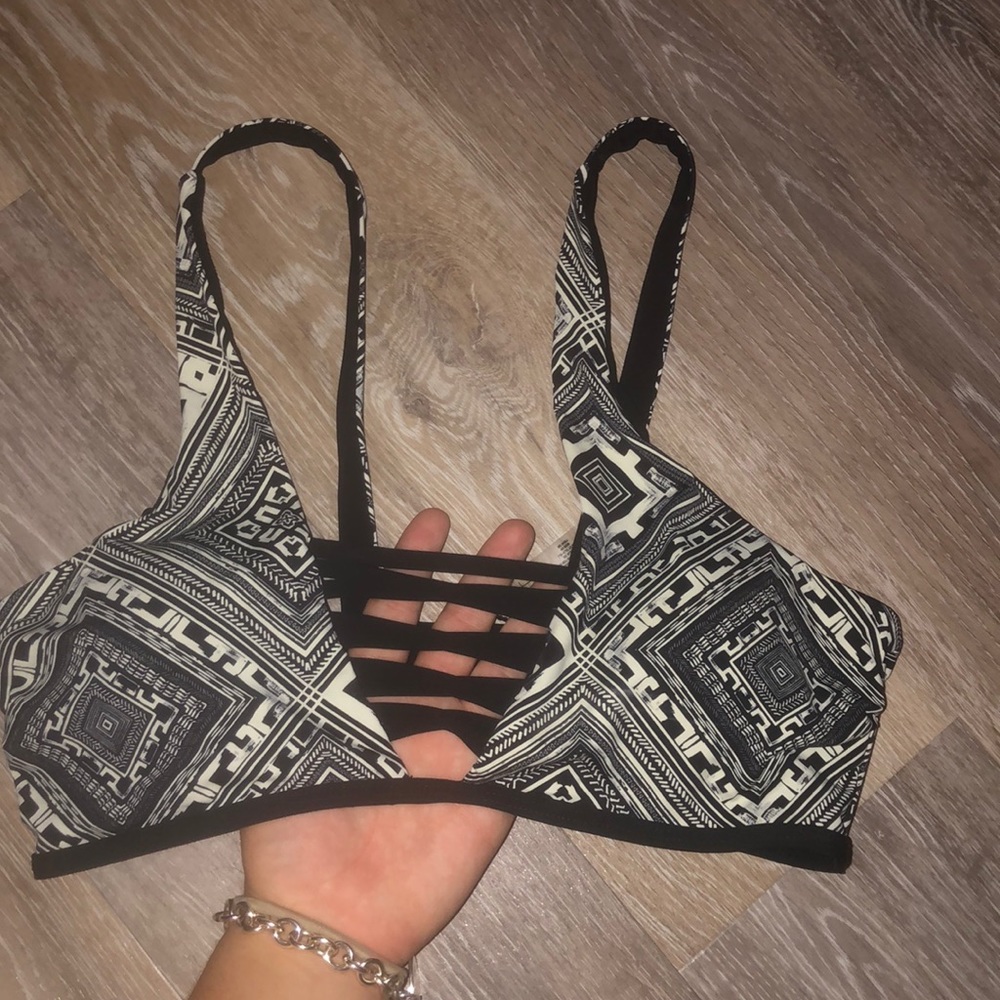 Black and white bathing suit